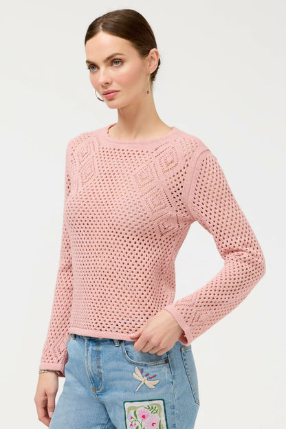 THE METALLIC DIAMOND KNIT PULLOVER - Johnny Was New