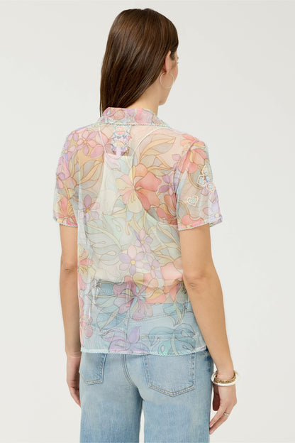 DELLUCI MESH CAMP SHIRT - Johnny Was Featured