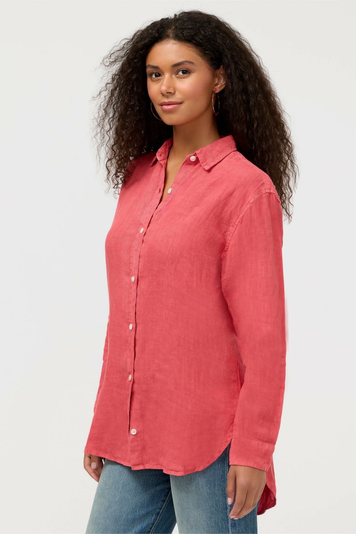 LINEN BUTTON DOWN SHIRT - Johnny Was Popular
