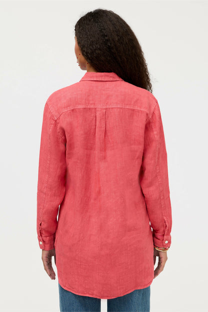 LINEN BUTTON DOWN SHIRT - Johnny Was Popular