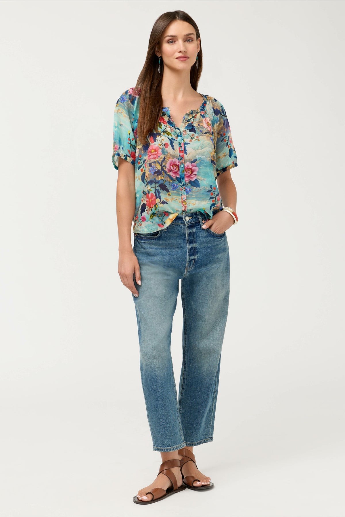 AVAH BUTTON DOWN SHIRT - Johnny Was Trending