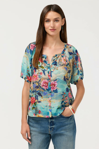 AVAH BUTTON DOWN SHIRT - Johnny Was Trending