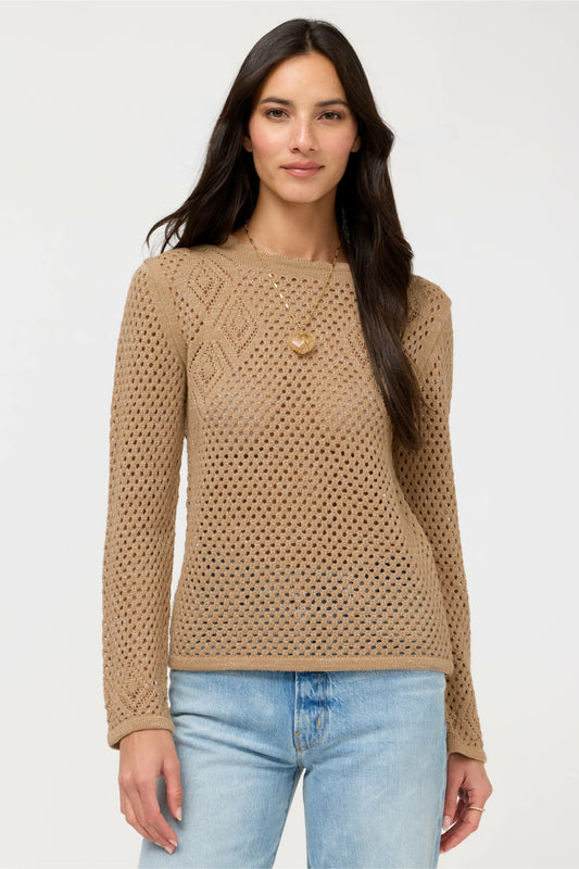 THE METALLIC DIAMOND KNIT PULLOVER - Johnny Was New