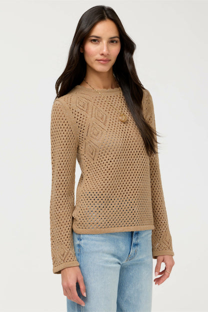 THE METALLIC DIAMOND KNIT PULLOVER - Johnny Was New