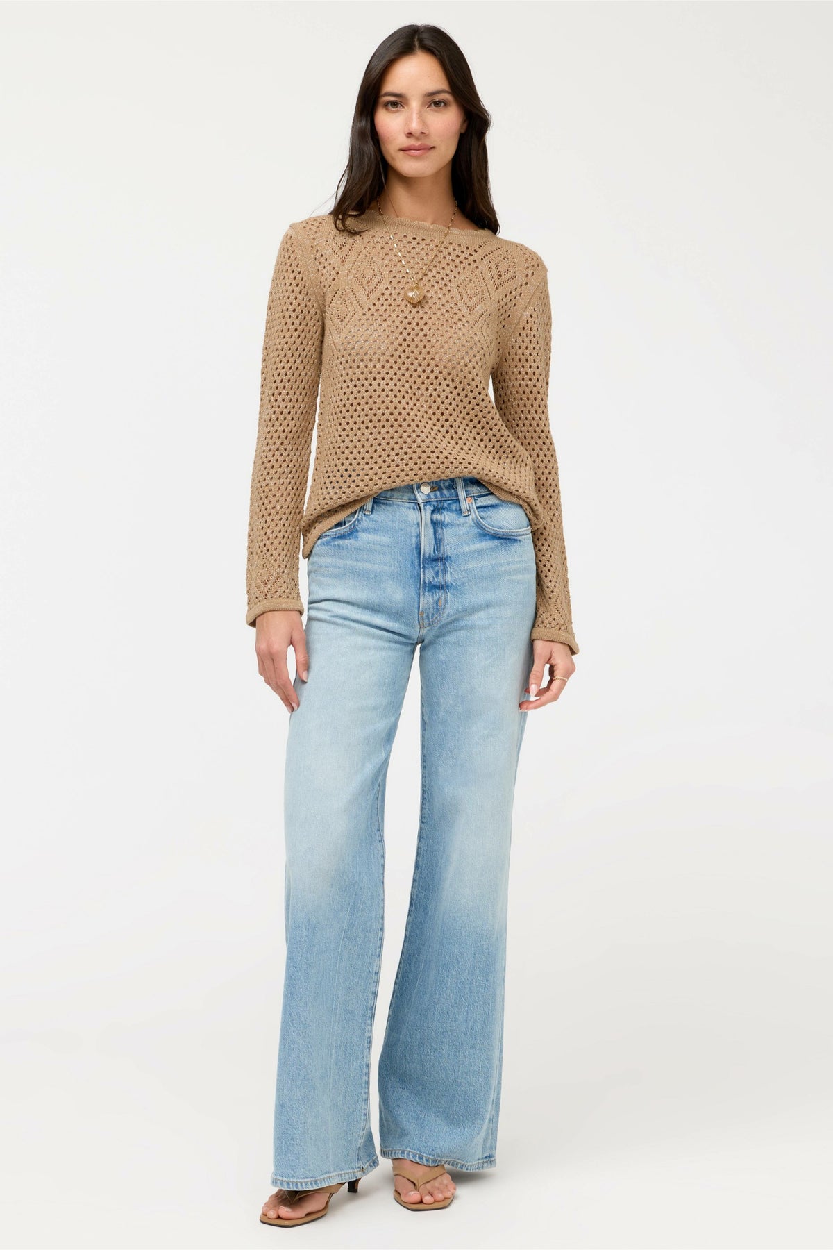 THE METALLIC DIAMOND KNIT PULLOVER - Johnny Was New