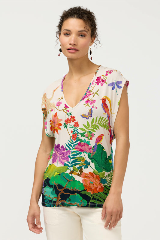 THE JANIE FAVORITE DEEP SCOOP TEE - Johnny Was Featured