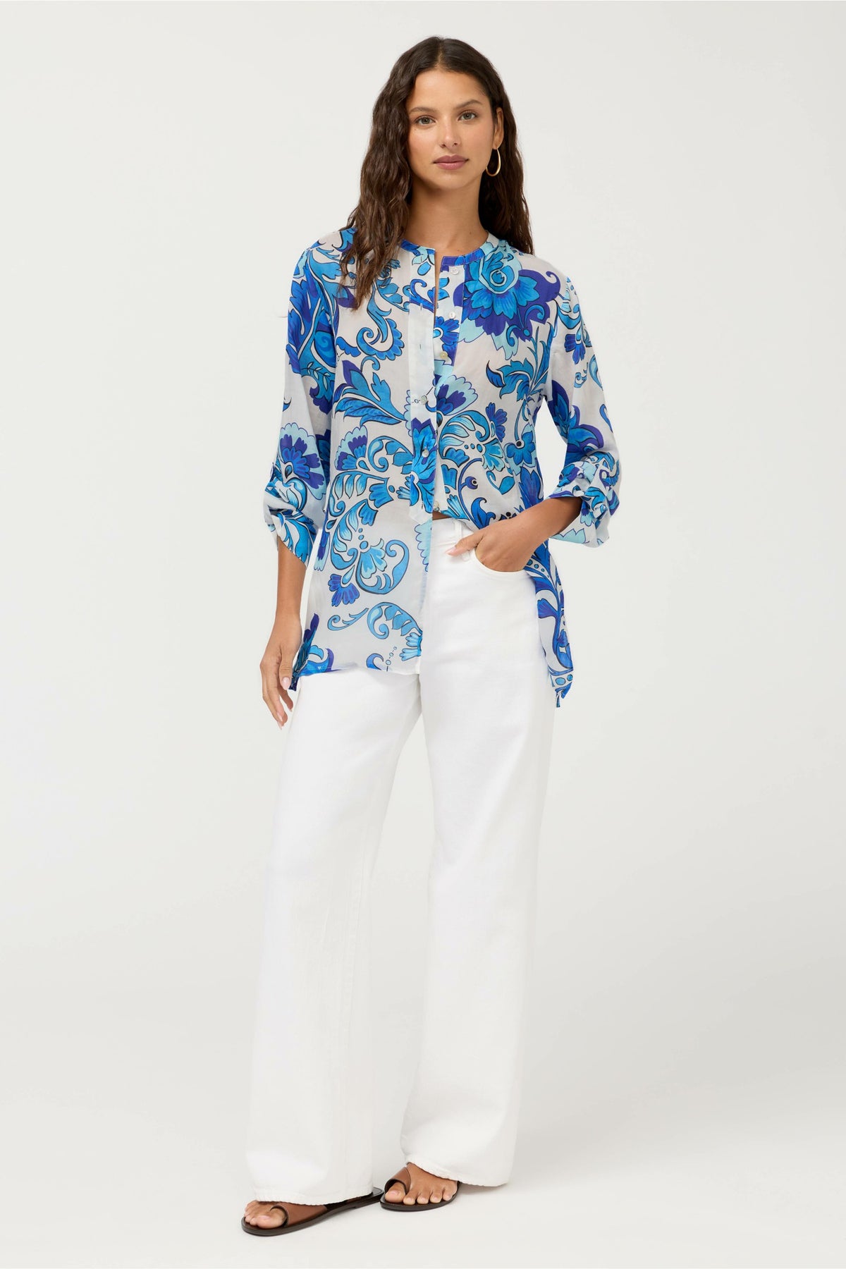 HENLEY POPOVER TUNIC - Johnny Was Featured