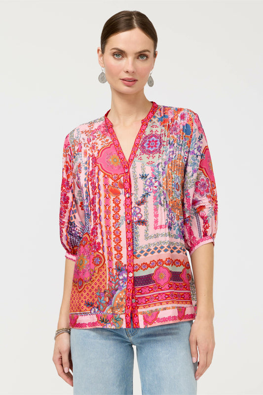 VACANZA BLOUSE - Johnny Was Best Seller
