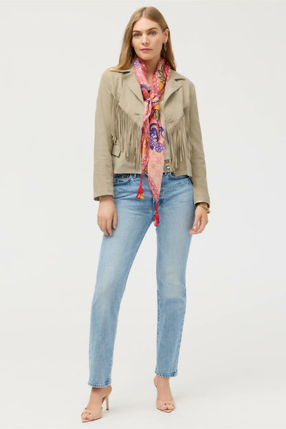 CROPPED FRINGE ITALIAN SUEDE JACKET - Johnny Was Best Seller