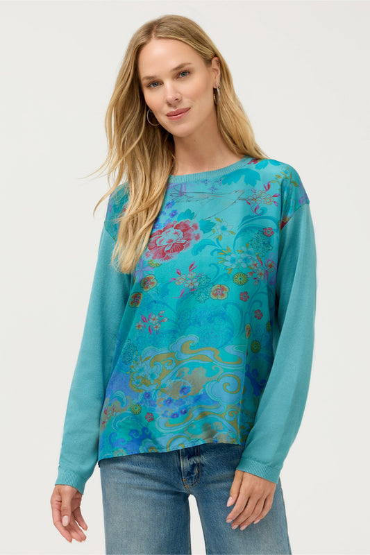 THE PRINTED DROP SHOULDER PULLOVER - Johnny Was Recommended