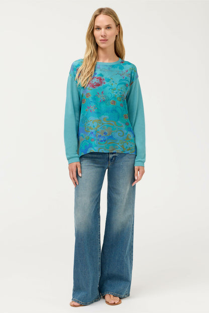 THE PRINTED DROP SHOULDER PULLOVER - Johnny Was Recommended