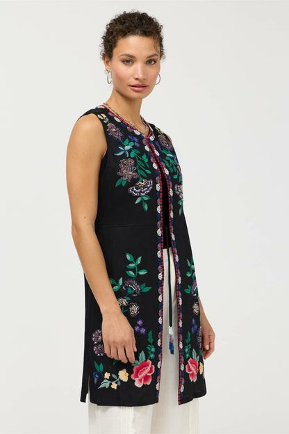 SLOANE LINEN VEST - Johnny Was Signature