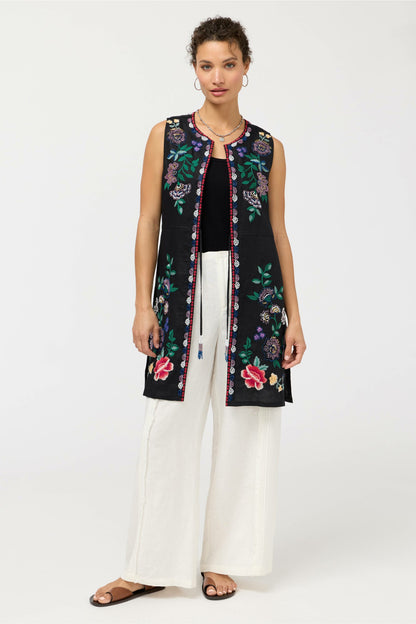 SLOANE LINEN VEST - Johnny Was Signature