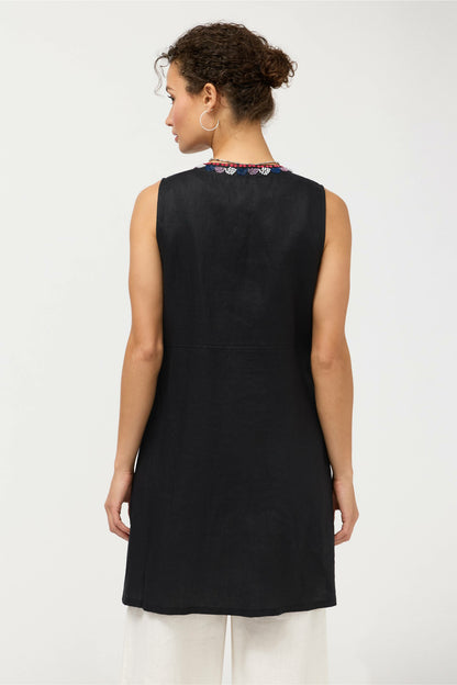 SLOANE LINEN VEST - Johnny Was Signature