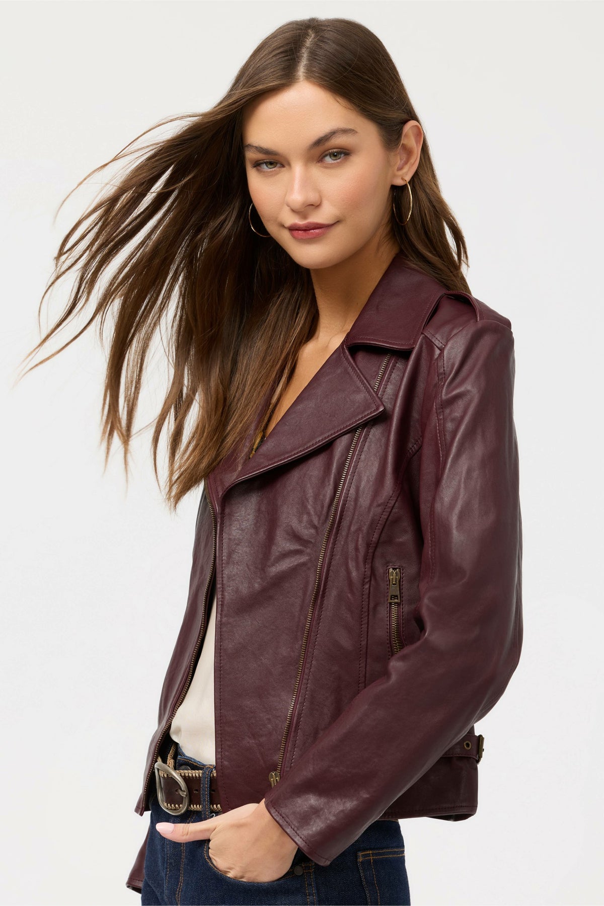ITALIAN LEATHER MOTO JACKET - Johnny Was Featured