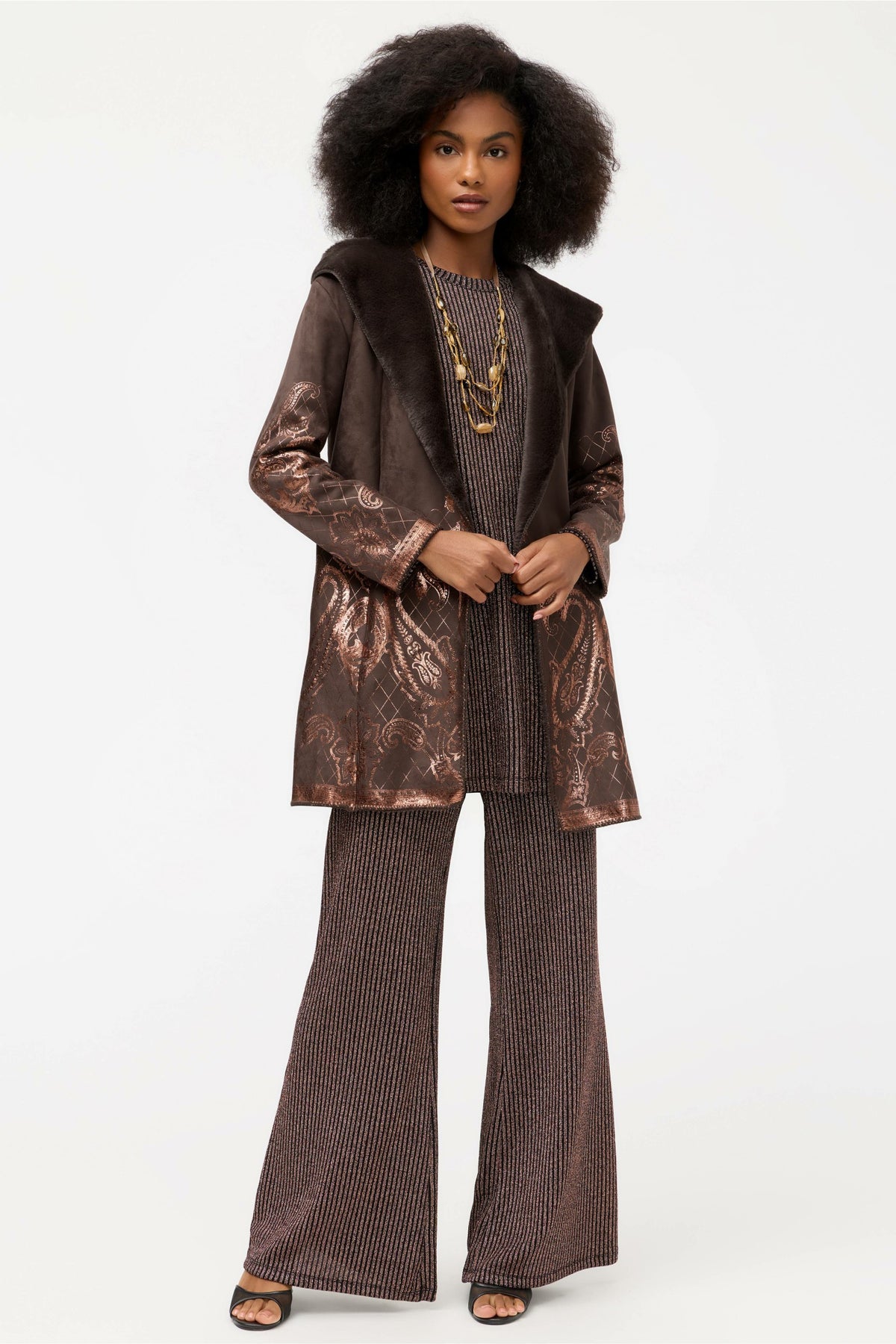 LASEI FAUX SUEDE FUR COAT - Johnny Was Recommended