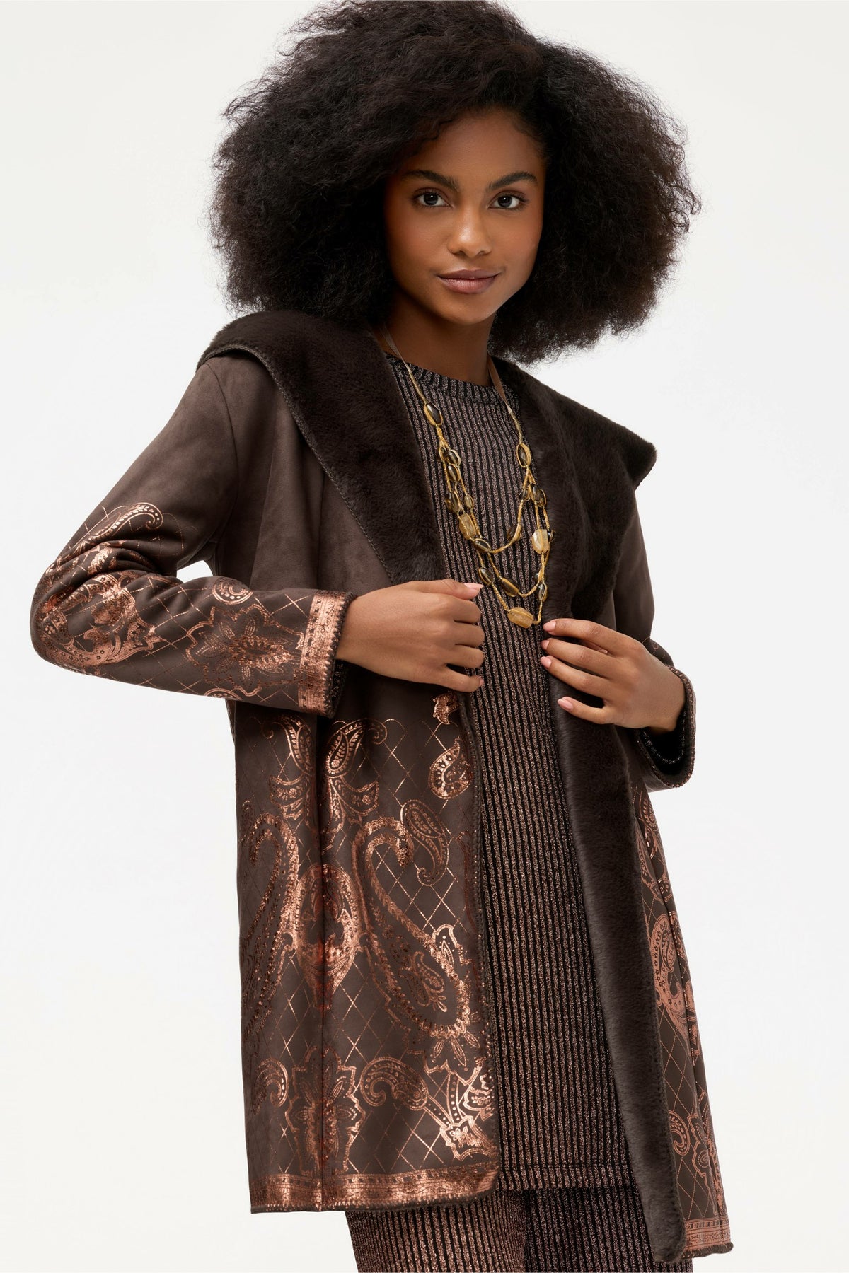 LASEI FAUX SUEDE FUR COAT - Johnny Was Recommended