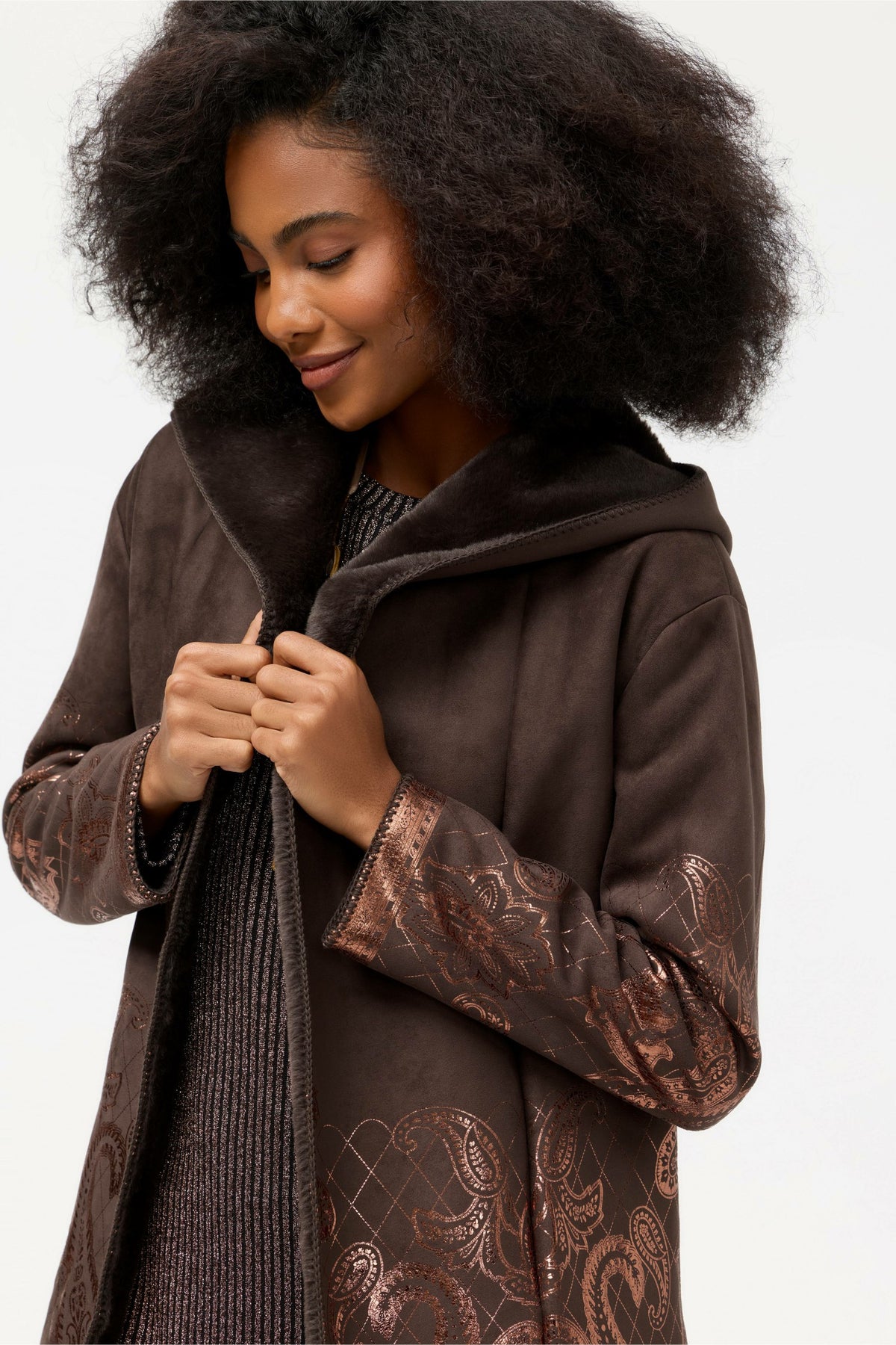 LASEI FAUX SUEDE FUR COAT - Johnny Was Recommended