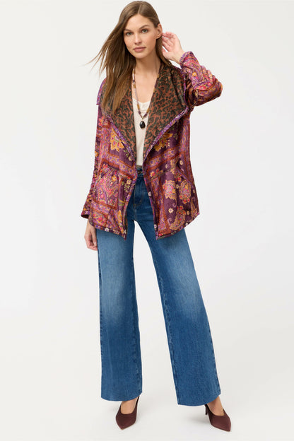 JOAN WRAP BINDED SHERPA JACKET - Johnny Was Exclusive