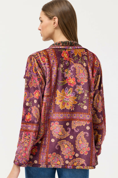 JOAN WRAP BINDED SHERPA JACKET - Johnny Was Exclusive
