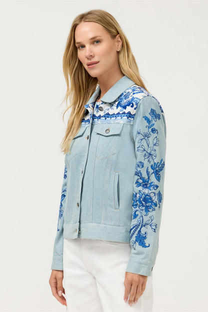 BANDANA DENIM JACKET - Johnny Was Trending