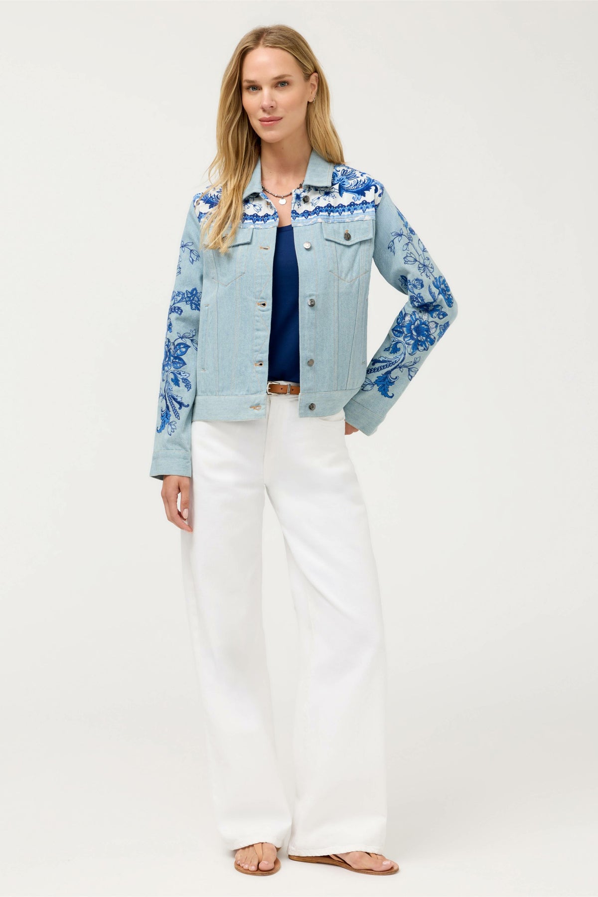 BANDANA DENIM JACKET - Johnny Was Trending