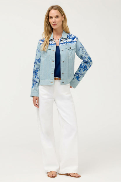 BANDANA DENIM JACKET - Johnny Was Trending