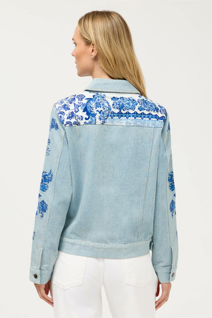 BANDANA DENIM JACKET - Johnny Was Trending
