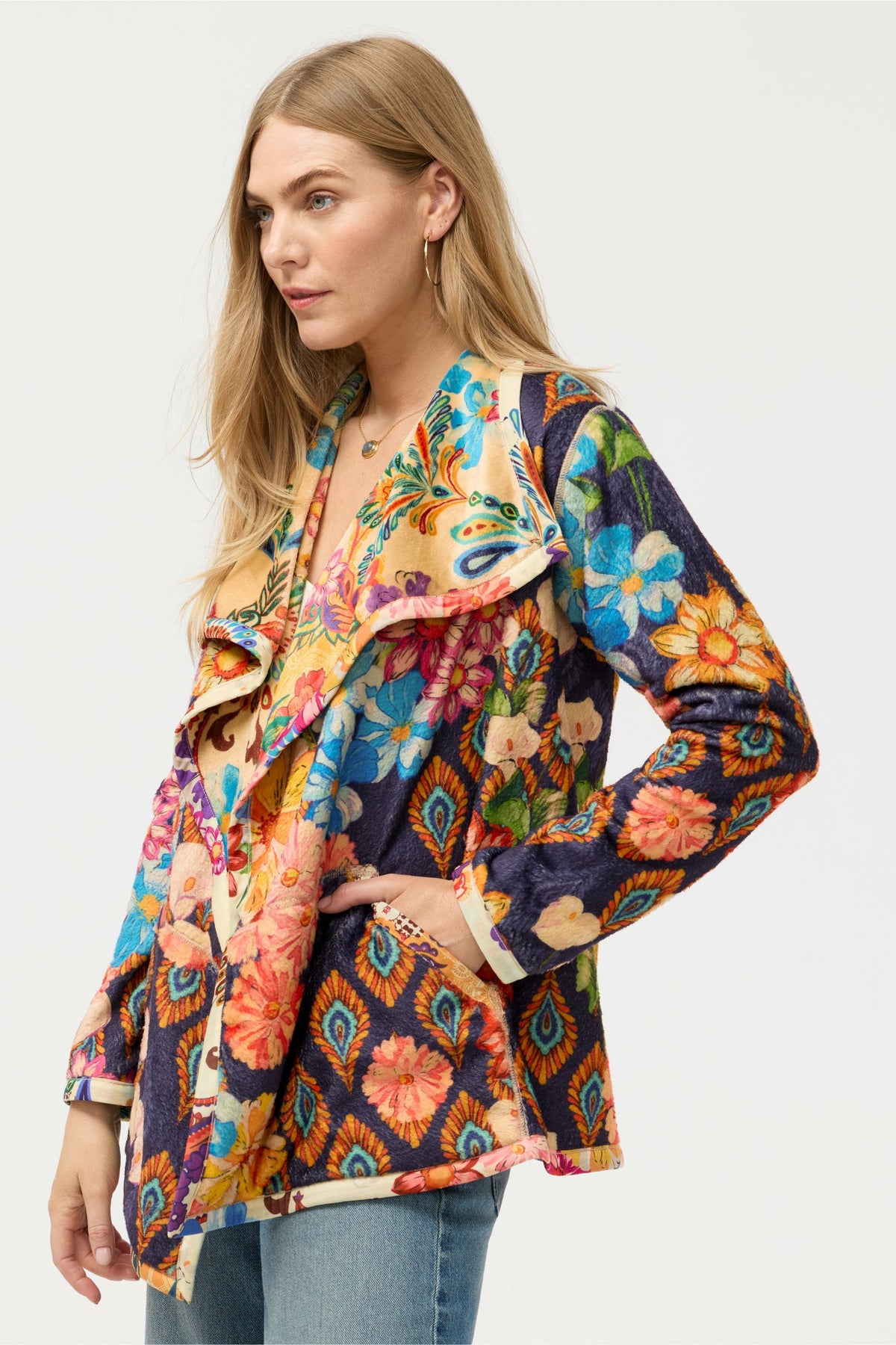 JOAN WRAP BINDED SHERPA JACKET - Johnny Was Best Seller