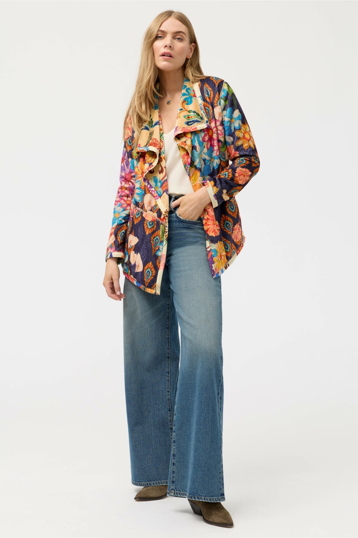 JOAN WRAP BINDED SHERPA JACKET - Johnny Was Best Seller