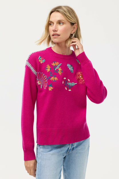 THE CREW NECK WHIPSTITCH PULLOVER - Johnny Was Signature