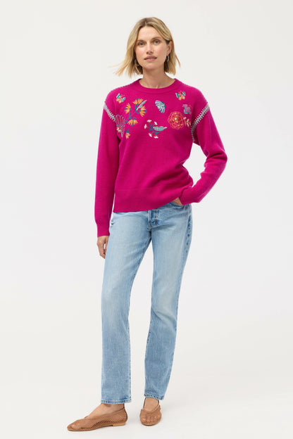 THE CREW NECK WHIPSTITCH PULLOVER - Johnny Was Signature
