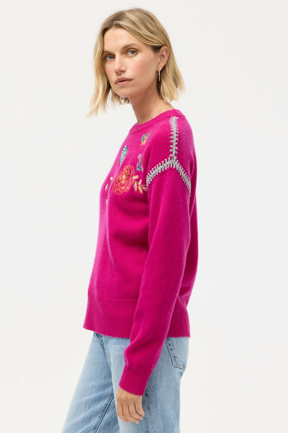 THE CREW NECK WHIPSTITCH PULLOVER - Johnny Was Signature
