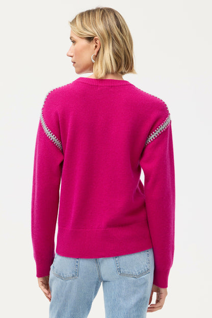 THE CREW NECK WHIPSTITCH PULLOVER - Johnny Was Signature