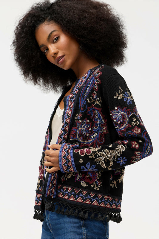 KATIUSKA SHORT FRINGE JACKET - Johnny Was Trending