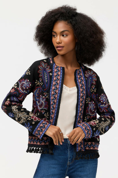 KATIUSKA SHORT FRINGE JACKET - Johnny Was Trending