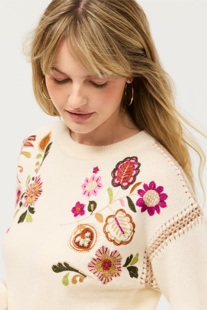 THE CREW NECK WHIPSTITCH PULLOVER - Johnny Was Best Seller
