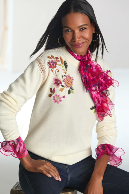 THE CREW NECK WHIPSTITCH PULLOVER - Johnny Was Best Seller