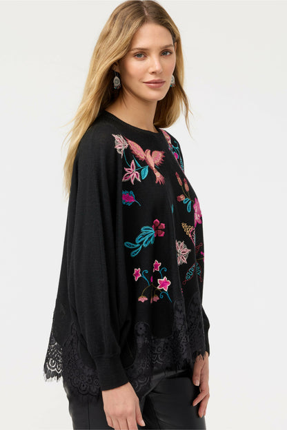 THE LACE OVERSIZED PULLOVER - Johnny Was Exclusive