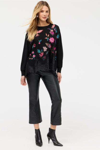 THE LACE OVERSIZED PULLOVER - Johnny Was Exclusive