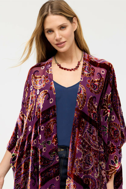 BURNOUT VELVET SHAWL - Johnny Was Signature