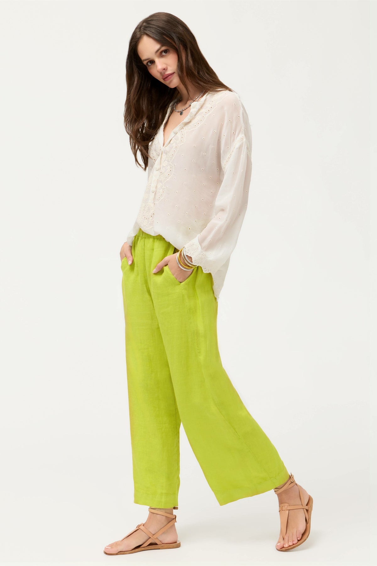CROPPED LINEN PANT - Johnny Was New