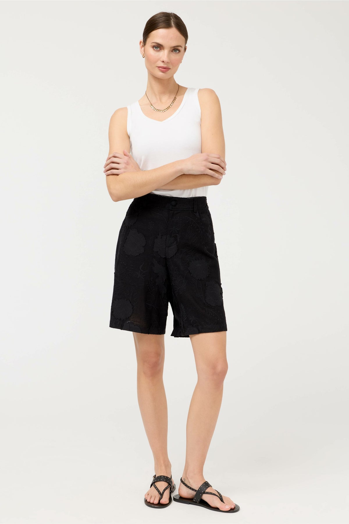 JANICY BERMUDA SHORT - Johnny Was Exclusive