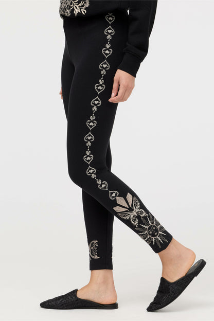 BEE ACTIVE EMBROIDERED LEGGING - Johnny Was Recommended