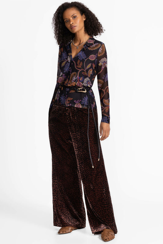 WIDE LEG VELVET PANT - Johnny Was Signature