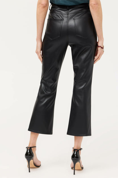 CYNDI CROPPED BABY BOOT VEGAN LEATHER PANT - Johnny Was Best Seller