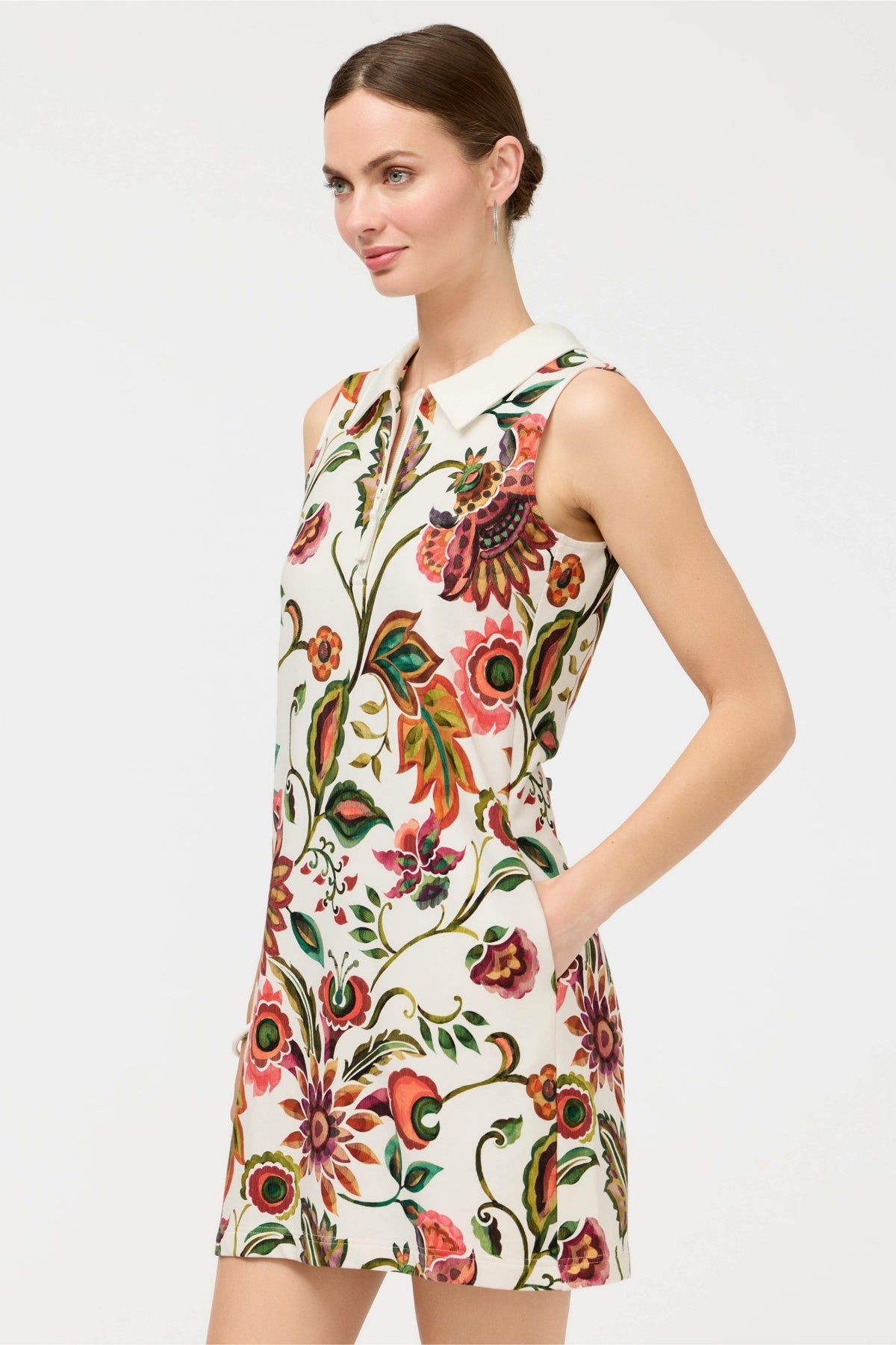 BEE ACTIVE FRENCH TERRY POLO TENNIS DRESS - Johnny Was Popular