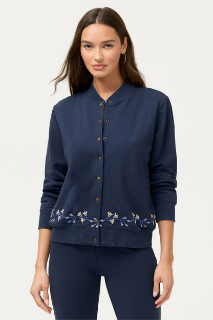 BEE ACTIVE FRENCH TERRY BOMBER JACKET - Johnny Was Best Seller