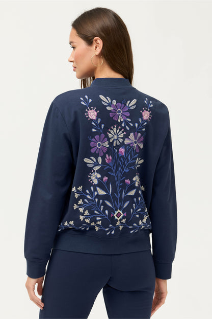 BEE ACTIVE FRENCH TERRY BOMBER JACKET - Johnny Was Best Seller