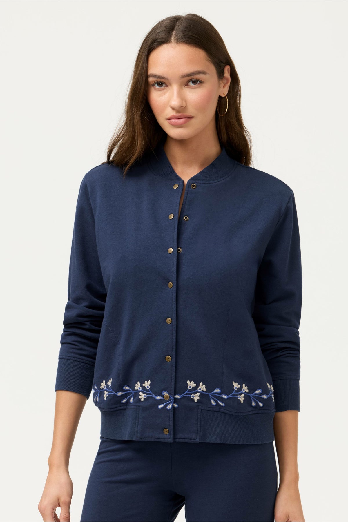 BEE ACTIVE FRENCH TERRY BOMBER JACKET - Johnny Was Best Seller